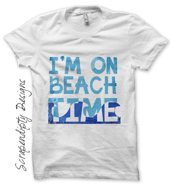 Iron on Beach Shirt PDF Summer Iron on Transfer / Kids Beach