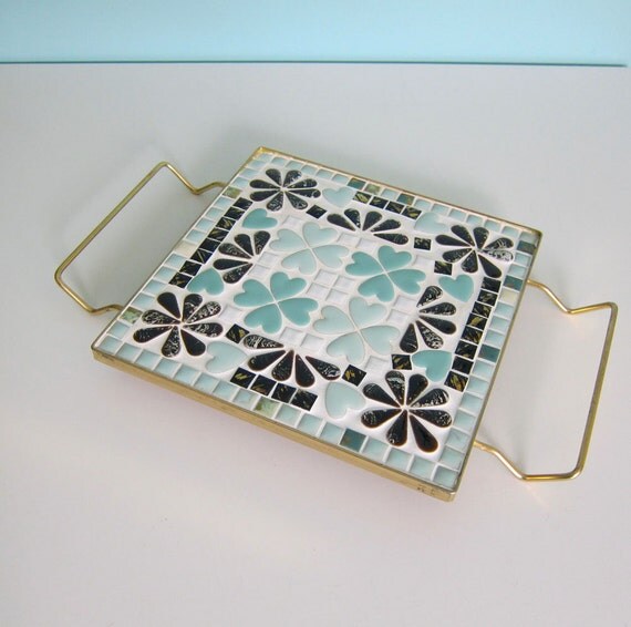 Tile Trivet Mid Century Modern Mosaic
