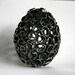 Made to order. Ceramic black decorative egg. One of a kind handmade sculpture, home decor.