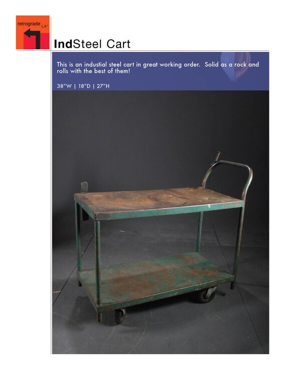 Items similar to Vintage Steel Utility Cart on Etsy