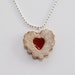 Strawberry Jelly Cookie Necklace-Jewelry-Polymer Clay-Polymer Clay Food-Miniature Food-Cookie Necklaces-Red