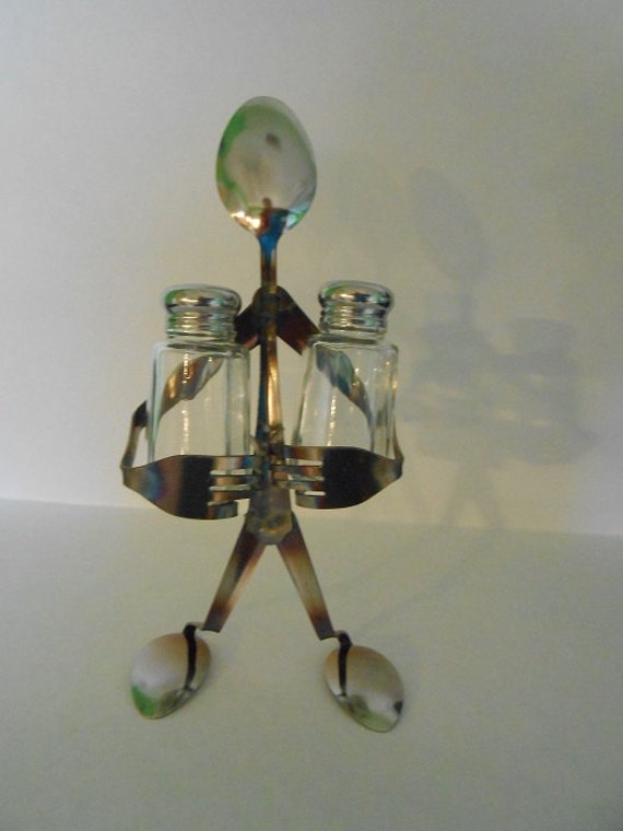 Items similar to SpoonMan Salt and Pepper Holder on Etsy