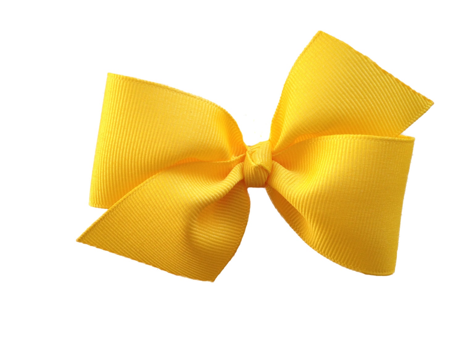 Two loop yellow hair bow hair bows girls hair bows toddler