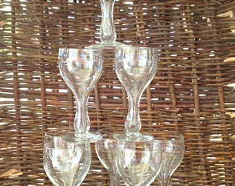 Vintage Glass Cordials- Vintage Barware- Liquor- Drinking Glasses- SALE WAS 30.00 now 24.00