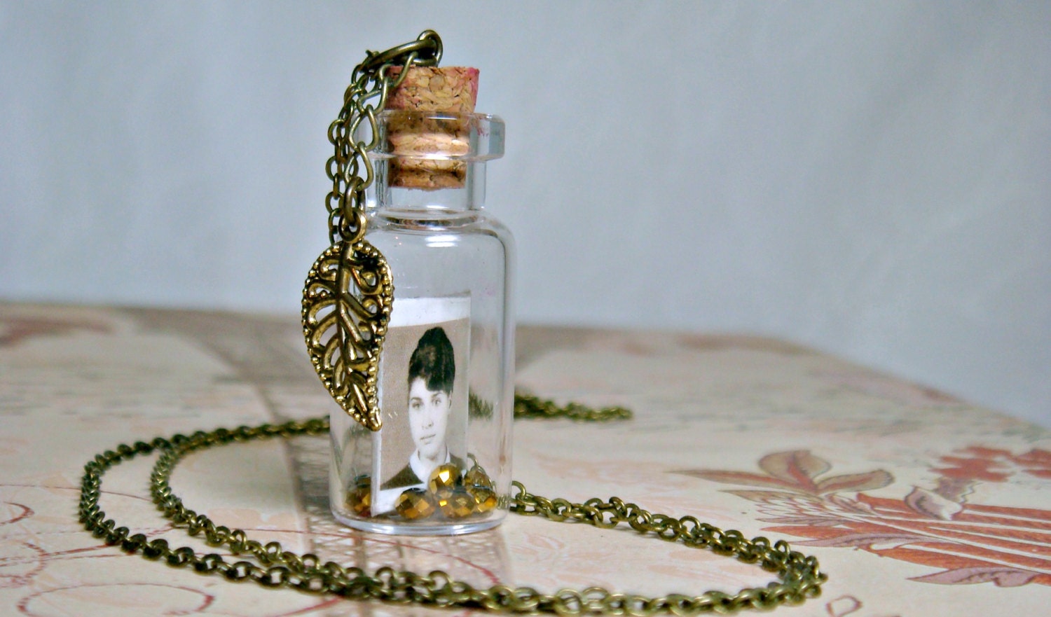 Personalised Necklace Bottle Necklace Glass Bottle Pendant