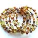 Beaded bracelet stack - sparkling yellow gold topaz brown glass beads