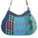 Kantha quilt bag - blue patchwork Kantha shoulder bag / purse