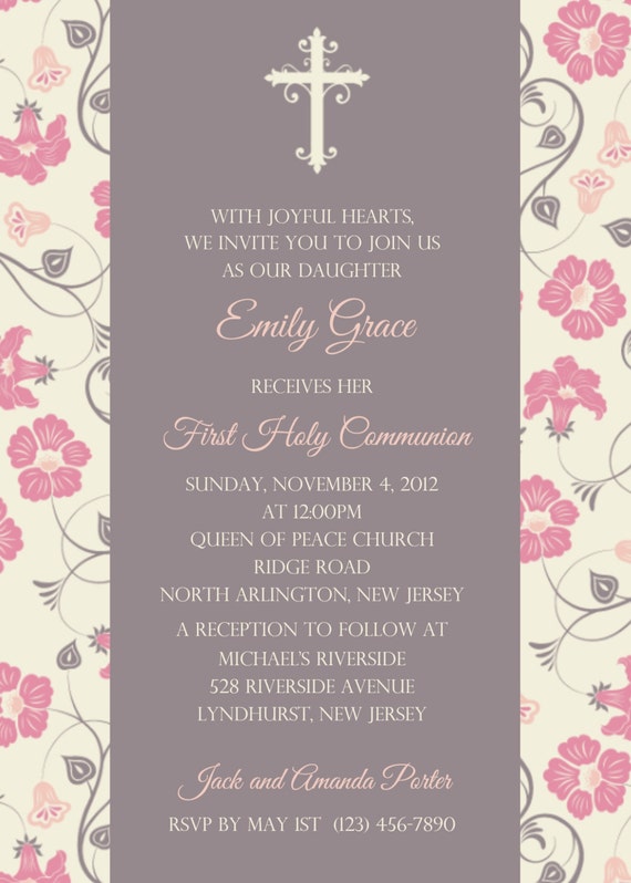 Holy Communion Invitation Samples 8