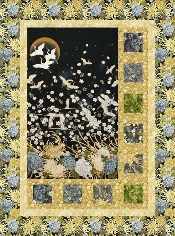 Sidelights Quilt Pattern for Panels Large Scale Fabric DIY