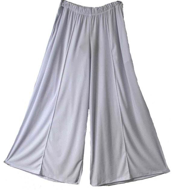 Plus Size lagenlook Palazzo Pants in White color Size 1 fits
