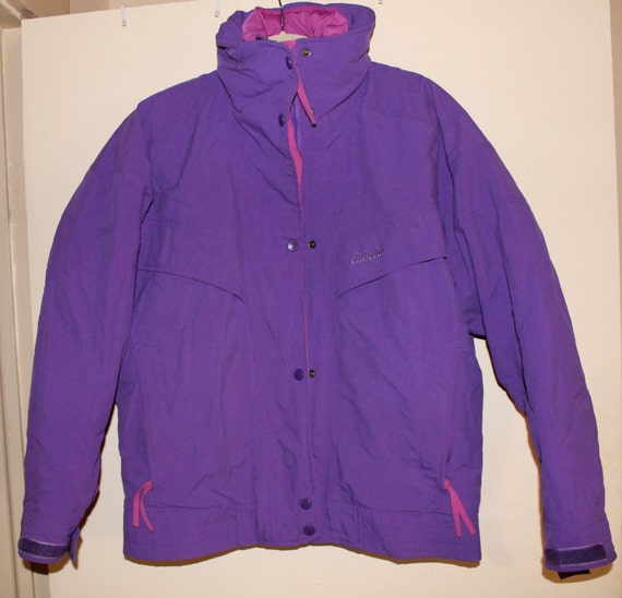 80s vintage purple ski jacket women's S/M by FoxZea on Etsy