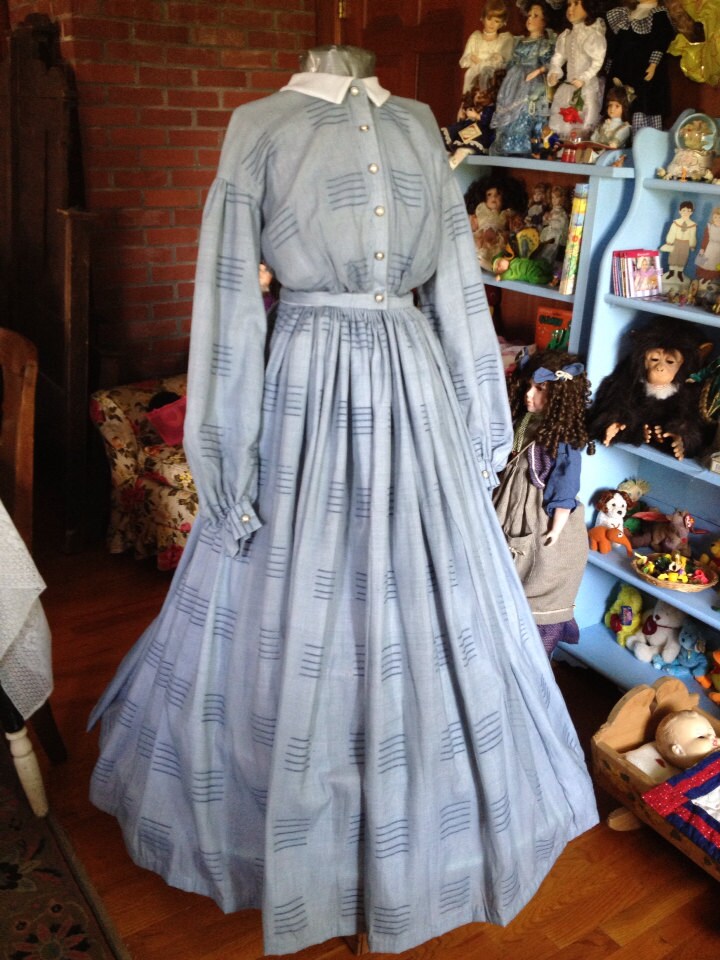 Baby Blue Sheer Civil War Gown