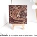 Lizard Painting, Aboriginal Art, Acrylic paint on canvas board, earth colours, brown decor, 10cm x 10cm