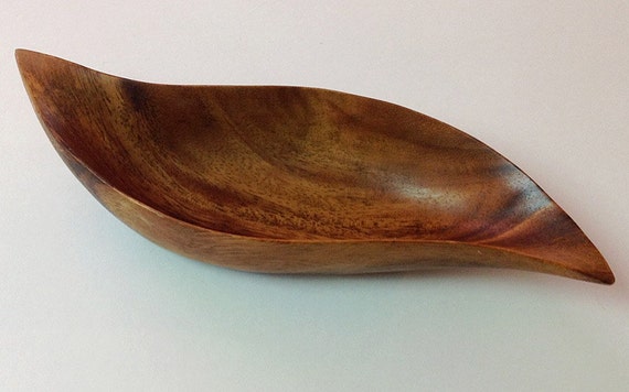 Vintage Monkey Pod Wood Hawaiian Bowl Blair by TheDishGarden