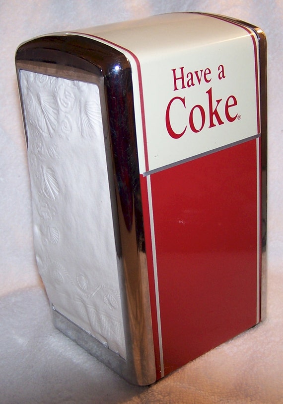 Items similar to Have a Coke Napkin Dispenser Holder 1992 by Coca Cola ...