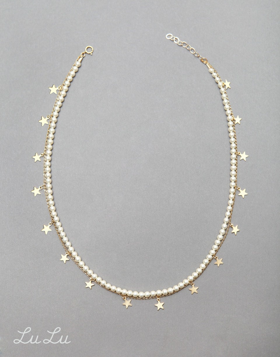 Pearl star necklace Clearance