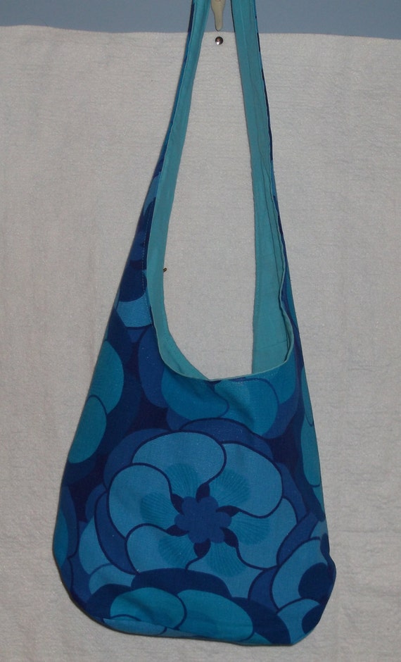 items similar to blue flower hippy sling bag vintage 1970 s fabric on etsy items similar to blue flower hippy sling bag vintage 1970 s fabric on etsy