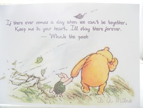 Winnie the Pooh Keep me in Your Heart by ThePrintedCroft 