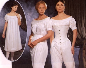 Costume Corset Chemise Drawers undergarments sewing pattern Simplicity 9769 Civil war Undergarments