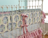 Topiary Ruffles baby girl crib bedding