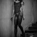 Star Cluster Leggings, Black Matte Leather-Look Pants w Mixed Star Appliques, by LENA QUIST