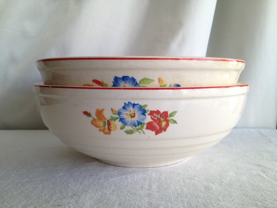 Vintage Cambridge Universal Pottery Garden Glory Floral