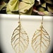 Leaf earrings - Gold filled - Fun - Fashion Jewelry - Fall jewelry -
