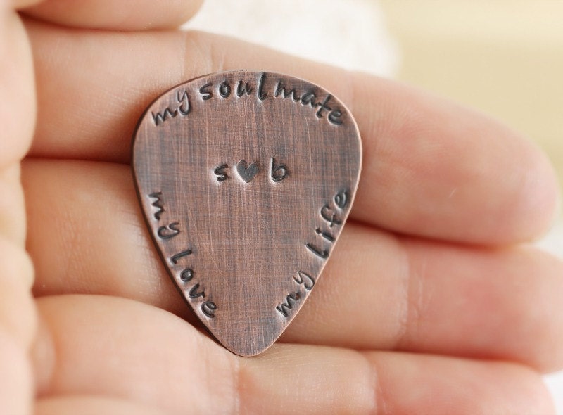 Personalized Guitar Pick Custom Guitar Pick Copper Guitar