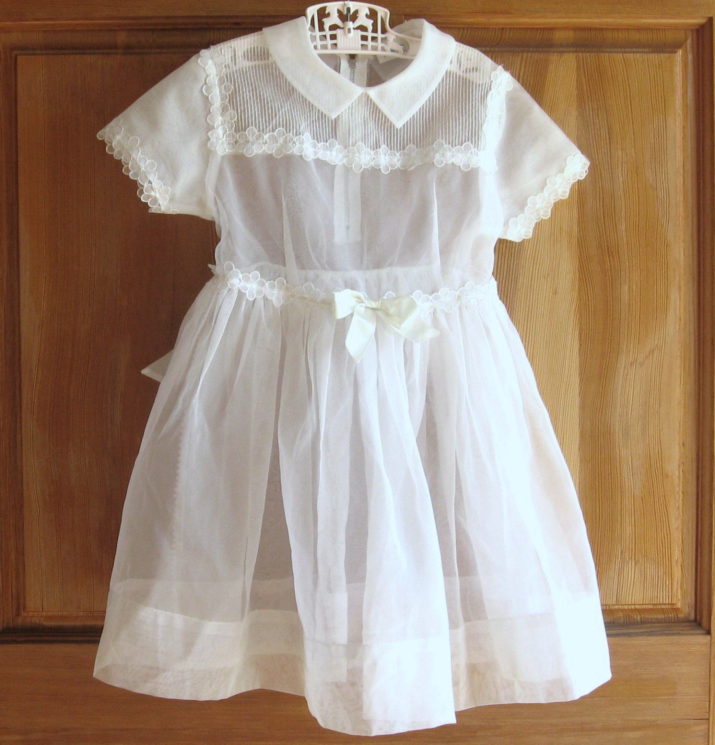 1950s Vintage Girls Dress Communion Flower by RestylingThePast