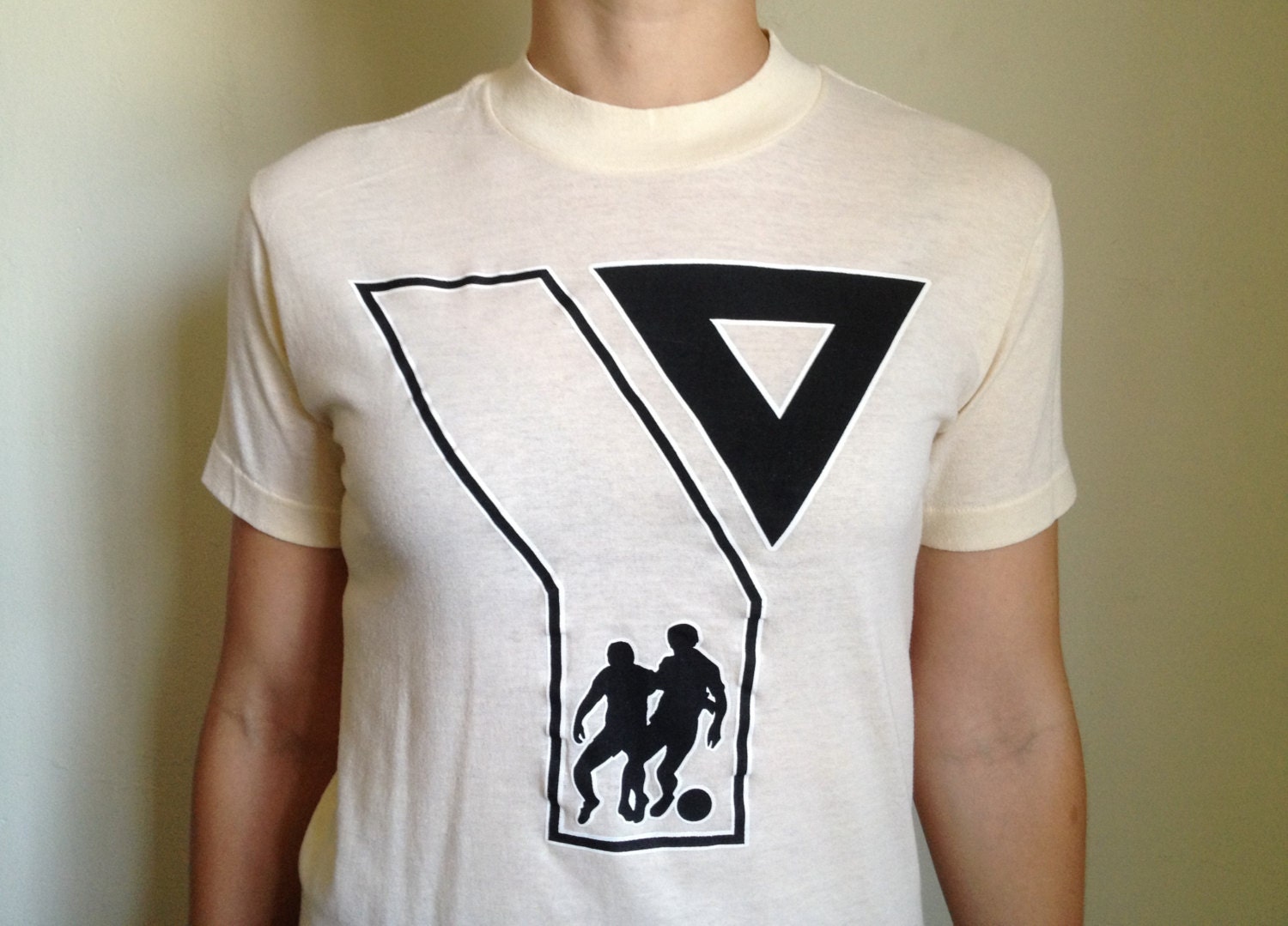 70s 80s Vintage YMCA basketball children TShirt SMALL