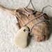 Beach Stone Necklace - tan stone, vintage chain, nature inspired jewelry, eco friendly fashion, summer fashion, beach, nautical