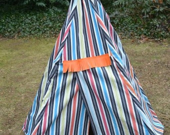 Childrens Kids Play Tepee Teepee Tent 6ft Tall 5 sided tent No Assembly Required