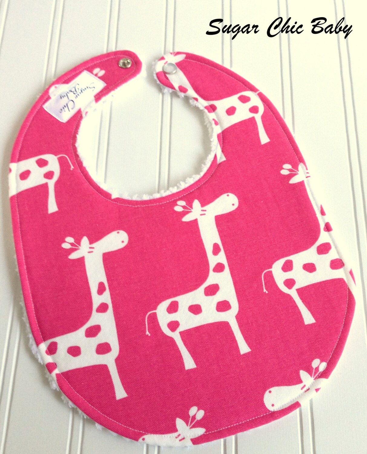 Baby Bib for Girl Single Bib Triple Layer Chenille