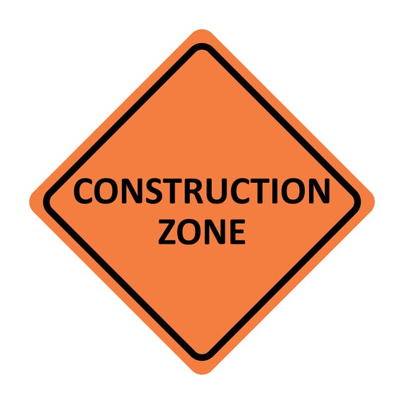 Construction Zone Wall Decal