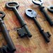 Rustic Antique Skeleton Key Lot / Rare Initial F / Instant Collection Code