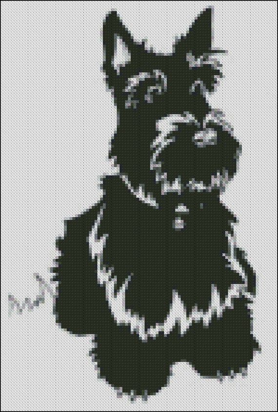 Download Silhouette Scottie Dog Cross Stitch Pattern PDF from ...