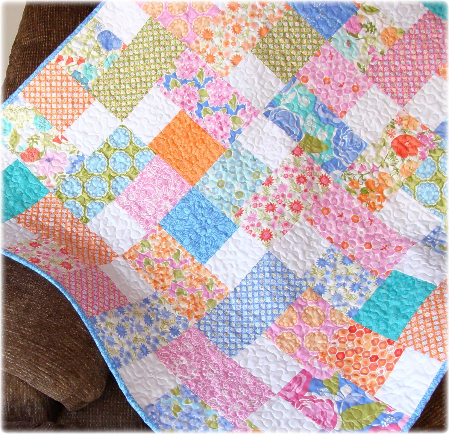 Baby Girl Quilt Honey Honey Kate Spain fabrics Through years fabric fabrics
