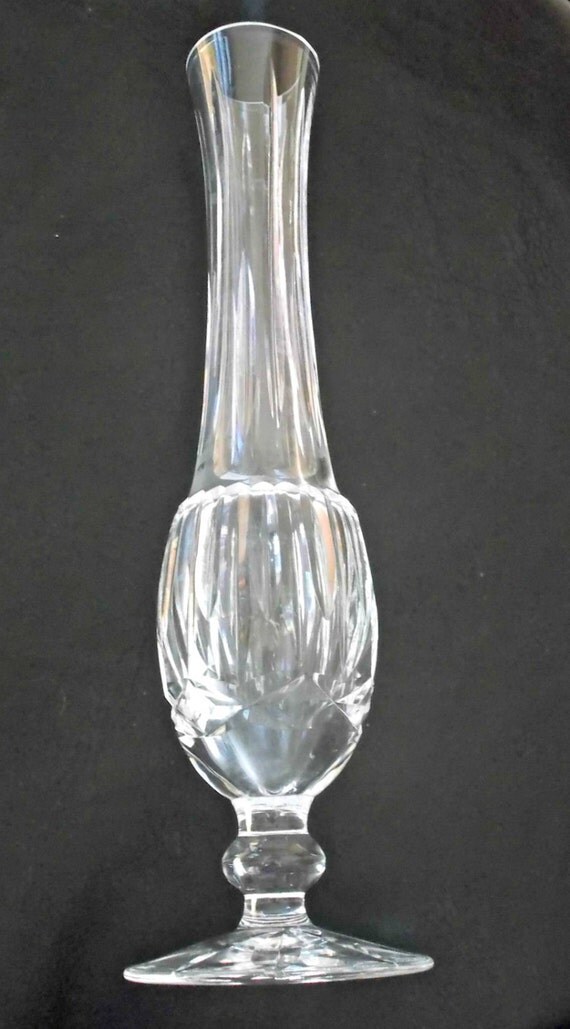 Waterford Bud Vase Vintage Crystal Footed 9 Inch Flute Signed