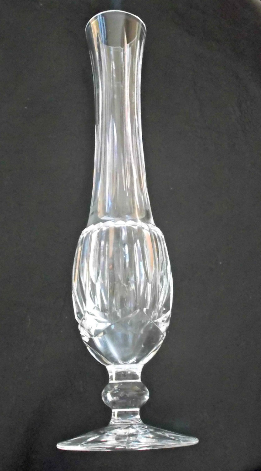 Waterford Bud Vase Vintage Crystal Footed 9 Inch Flute Signed