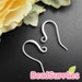 FN-ER-01052 -Nickel Free, Matted silver plated, Elegant Ear hook V3, 4 pairs