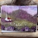 Purple Hills, Cottage and Sheep Printed Greetings Card