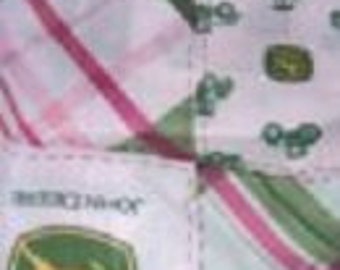 MadieBs John Deere Pink Plaid Custom Bumpers and Baby Quilt