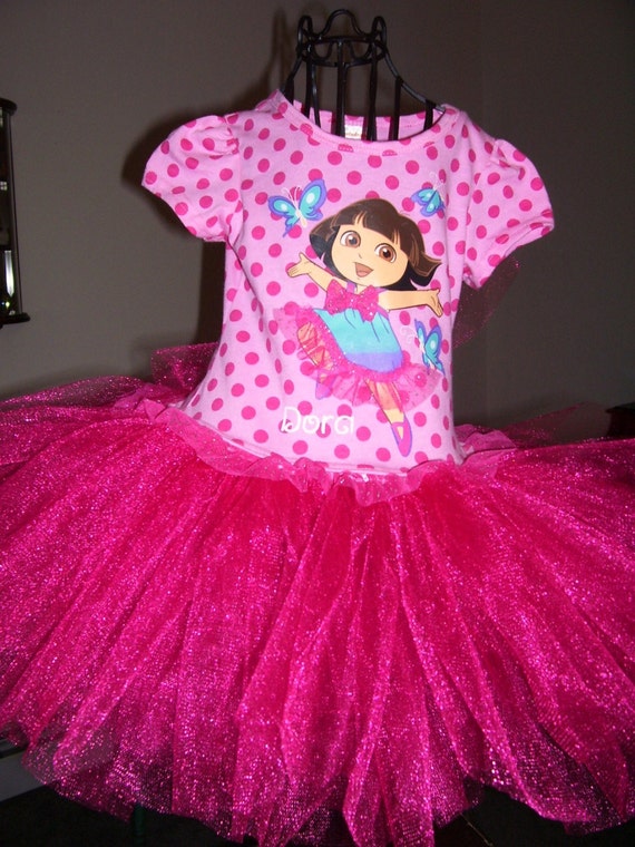 Dora pink tutu dress sizes..4t. by DesignsbyClaudia on Etsy