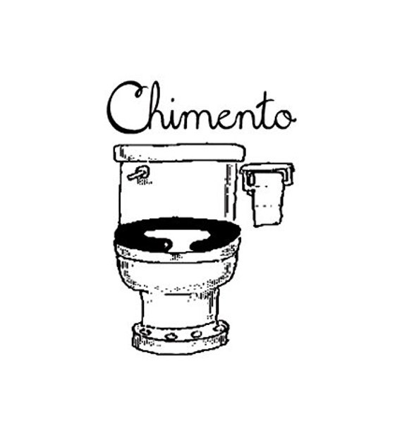 Bathroom Potty Toilet custom Rubber Stamp great for bathroom