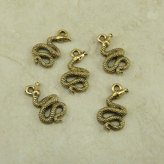 5 Snake Charms Egyptian Asp Rattle Snake American by Dragynsfyre