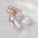 Rose Quartz Earrings, Rose Gold Earrings, Blush Pink Earrings, Pink Gemstone Earrings, Ballet Pink Earrings, Romantic Pink Gems, Faye