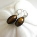 Natural Tigers Eye Earrings, Long Gemstone Dangles, Brown Earrings, 925 Sterling Silver Leverback Earrings, Beni