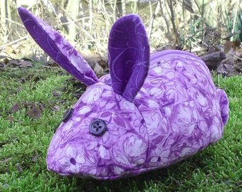Rabbit Zipper Pouch PDF Sewing Pattern -- Instant Download
