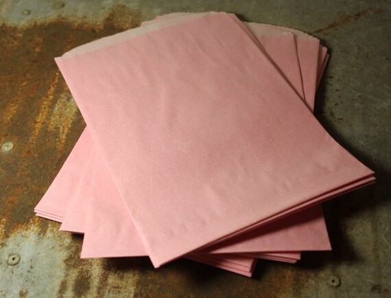 Pink Goody Bag --Party Favor, Paper Bag - Gift -- set of 20 -- 4 3/4 X 6 3/4 Il_570xn