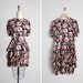 SALE - floral silk dress / floral print dress / silk ruffle dress